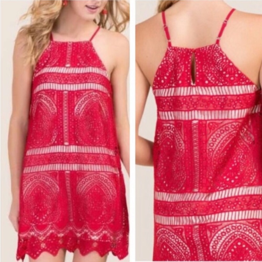 Red Francesca’s Halter Dress